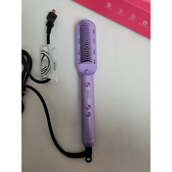 Wavytalk Hair Straightener Brush, Sleek Sweep Ionic Straightening Brush - Picture 8 of 12